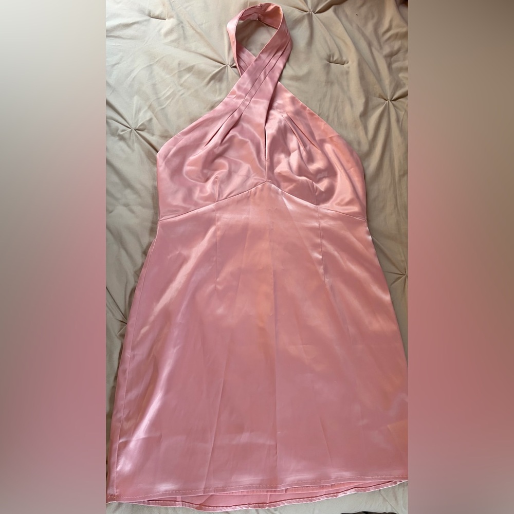 Superdown Revolve Pink Halter Mini Dress